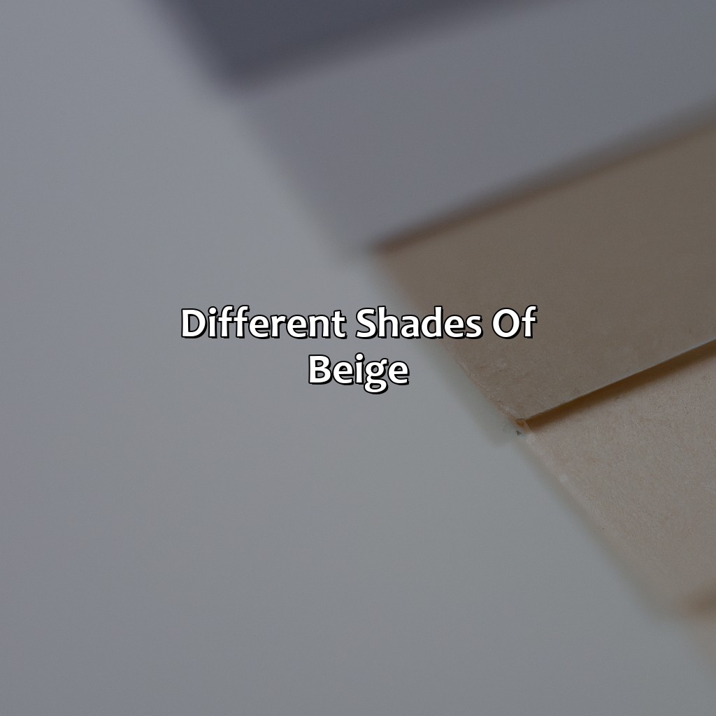 Different Shades Of Beige - colorscombo.com