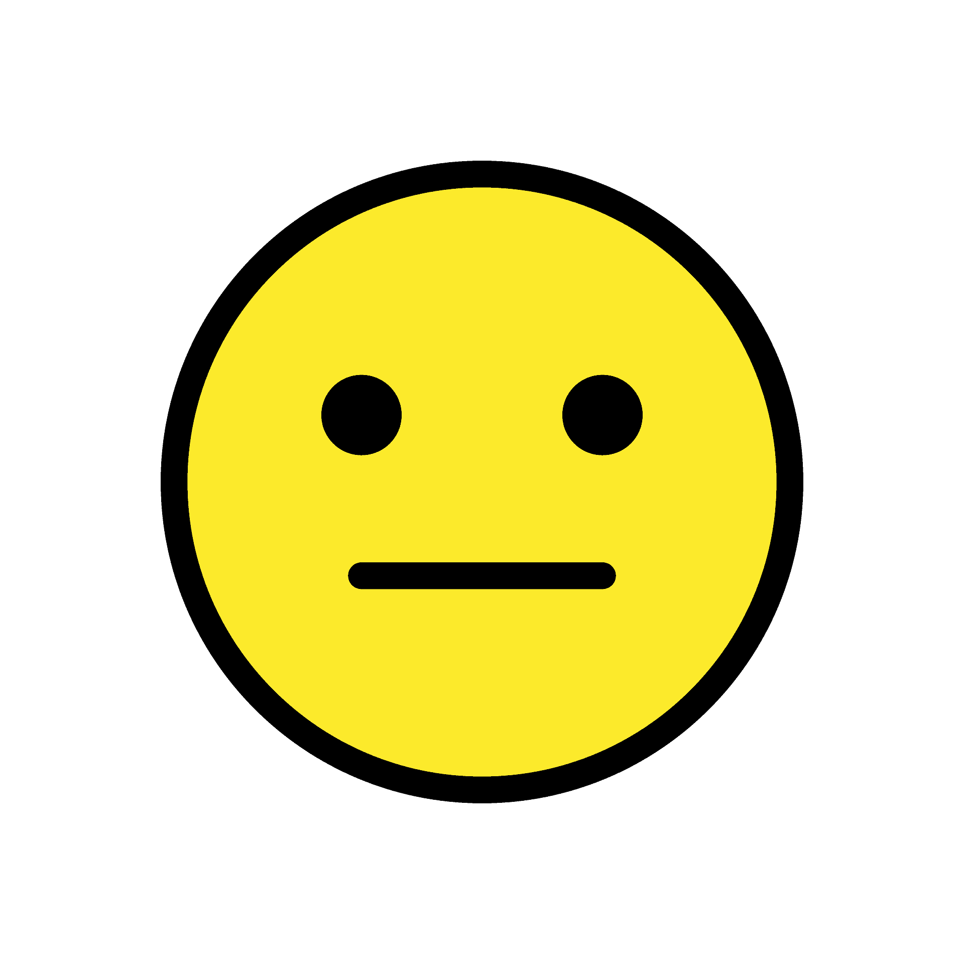 Straight Face Emoji