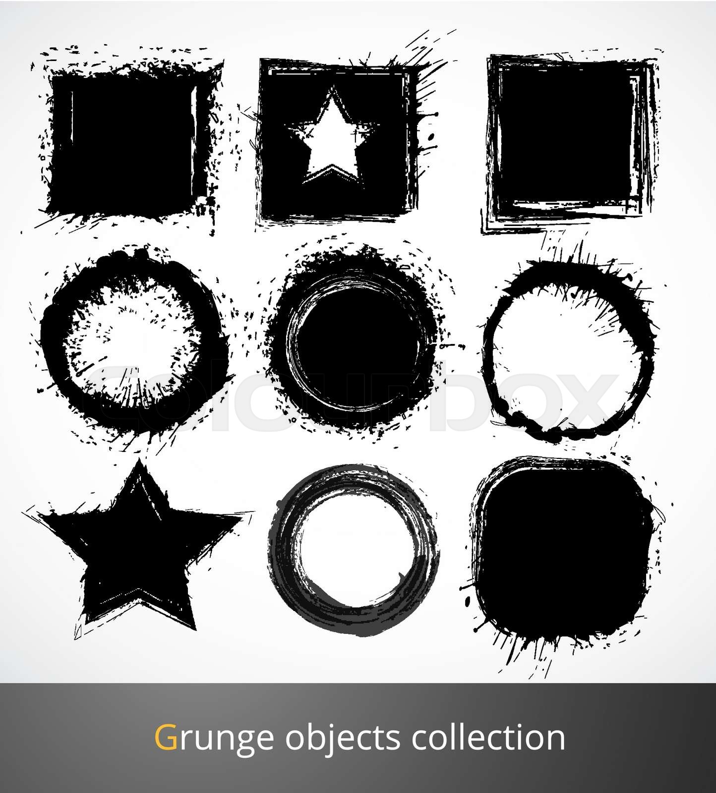 Set of grunge elements. Vector illustration. | Stock vector | Colourbox