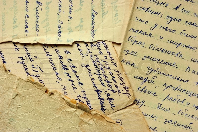 Vintage paper and letters | Stock Photo | Colourbox