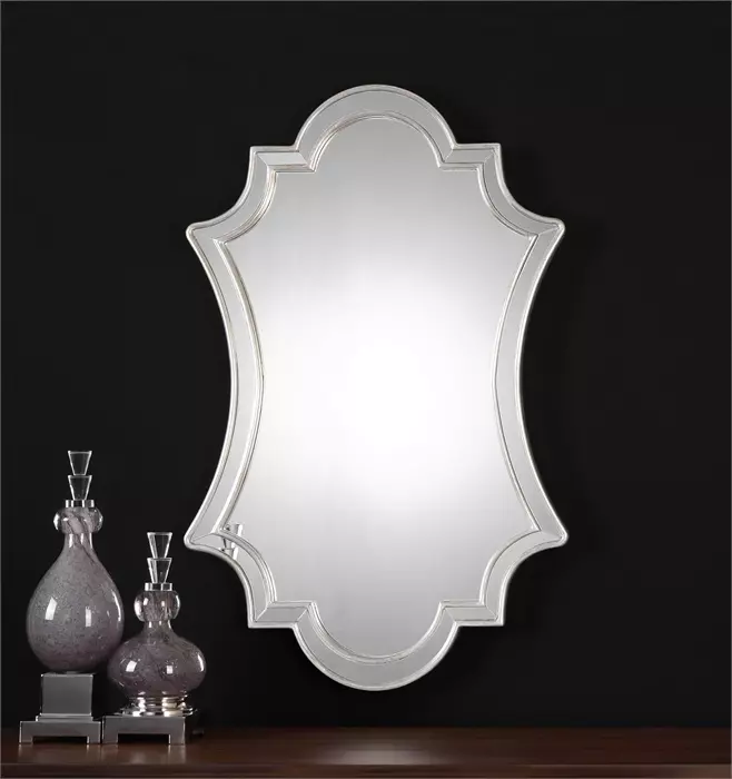 Elara Antiqued Silver Wall Mirror from Uttermost (8134) | Coleman Furniture