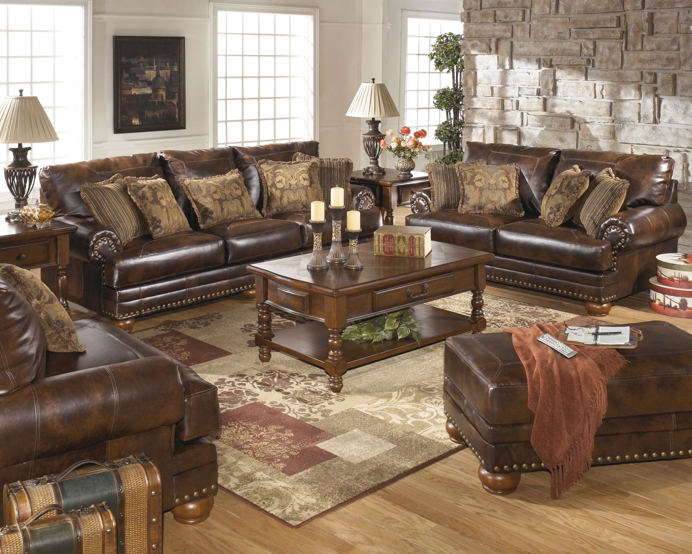 Chaling DuraBlend Antique Living Room Set from Ashley (99200) | Coleman ...