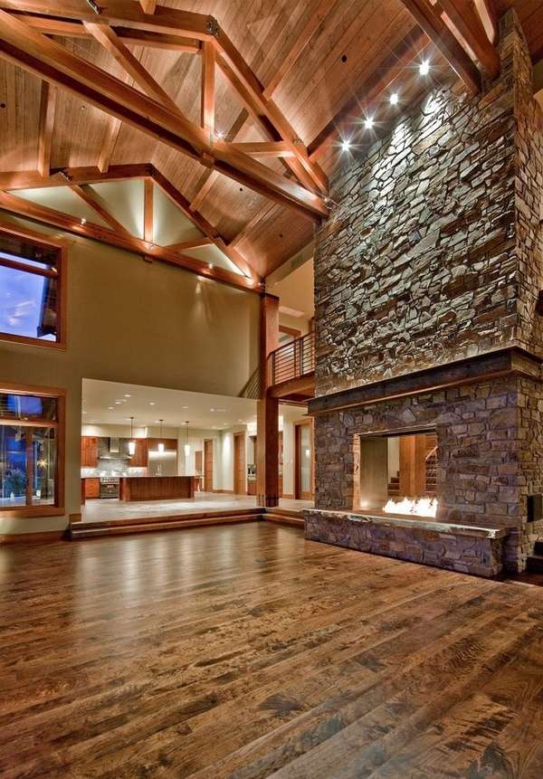 Warm up your home with an awesome stone fireplace