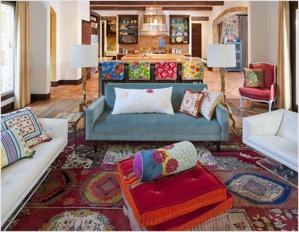 Floor cushions in the interior: 25 cool ideas in different styles