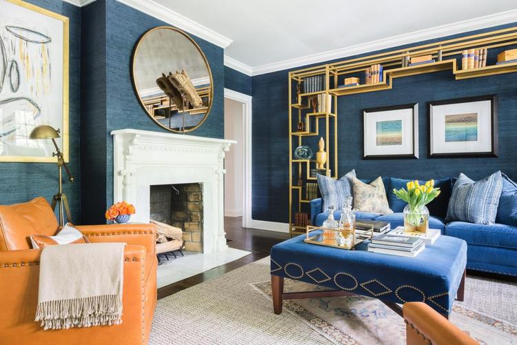 Royal Blue White And Gold Living Room Ideas | www.cintronbeveragegroup.com