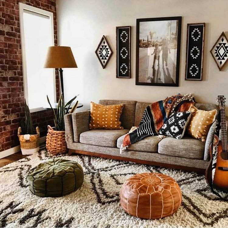 40 Outstanding Boho chic living room decor ideas in natural colors