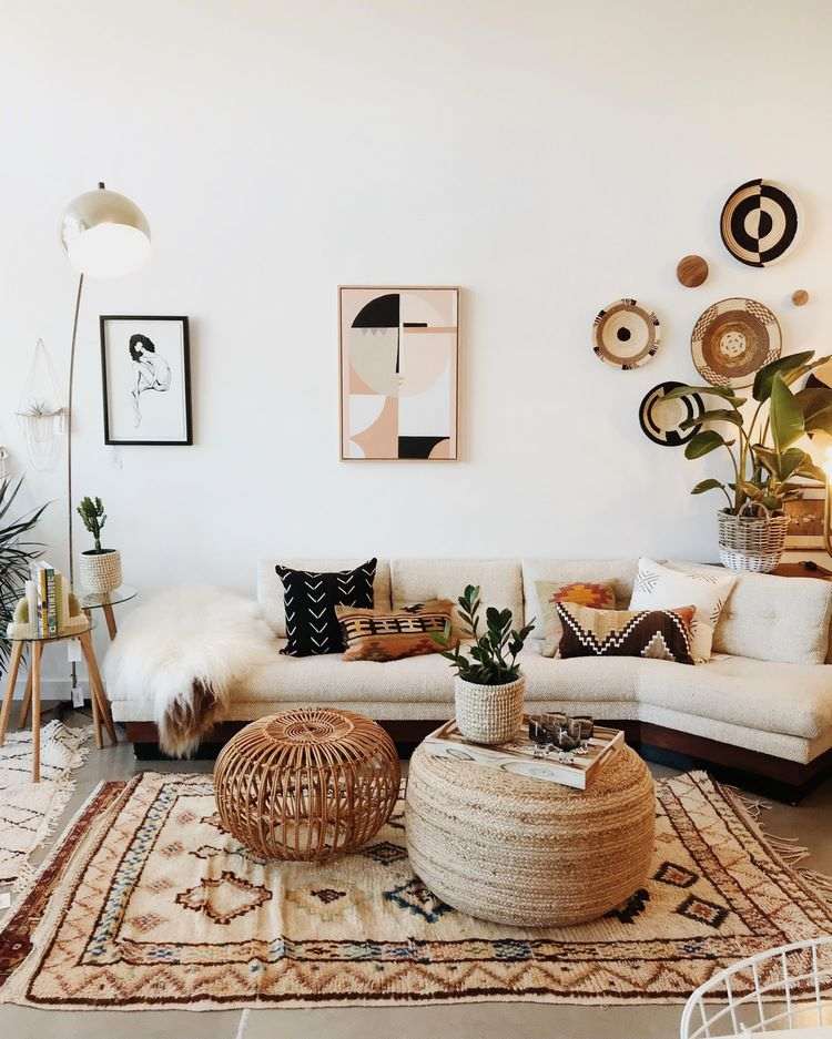 40 Outstanding Boho chic living room decor ideas in natural colors