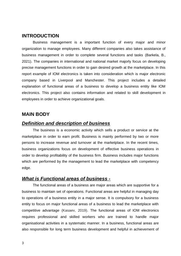Functional Areas of Business: Key Areas and Required Skills - Desklib