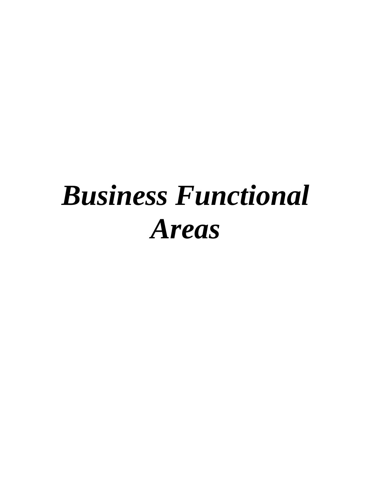 Business Functional Areas.