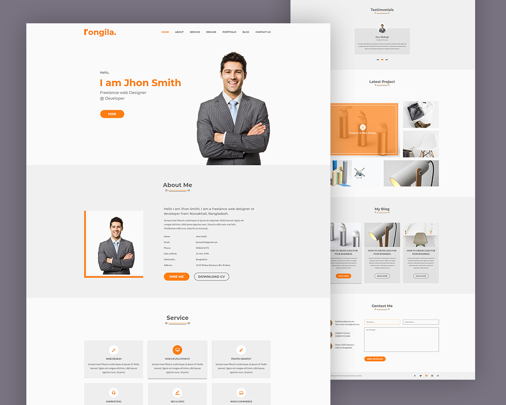 Personal Portfolio Website Template