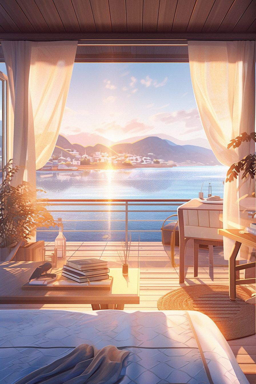 Modern Bedroom with an Amazing View of the Waterfront