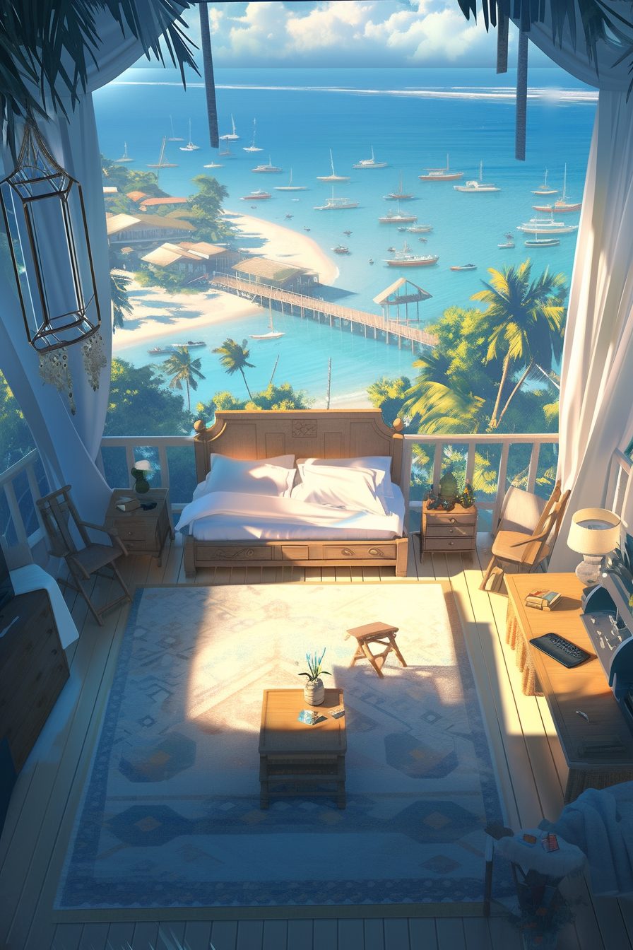 Modern Bedroom with an Amazing View of the Waterfront