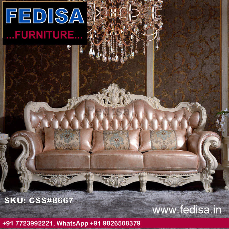 Classic Sofa Set Tufted Sofa Set White Leather Sofa Set L Shape Sofa ...