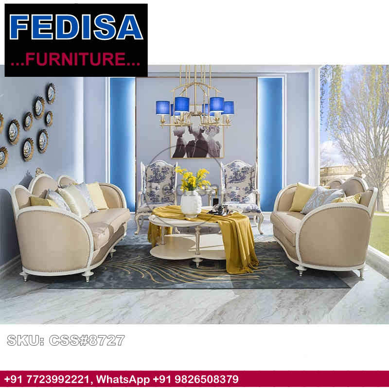 Luxury Classic Sofa Set Leather L Shaped Sectional Sofa Set Bed Rexine ...
