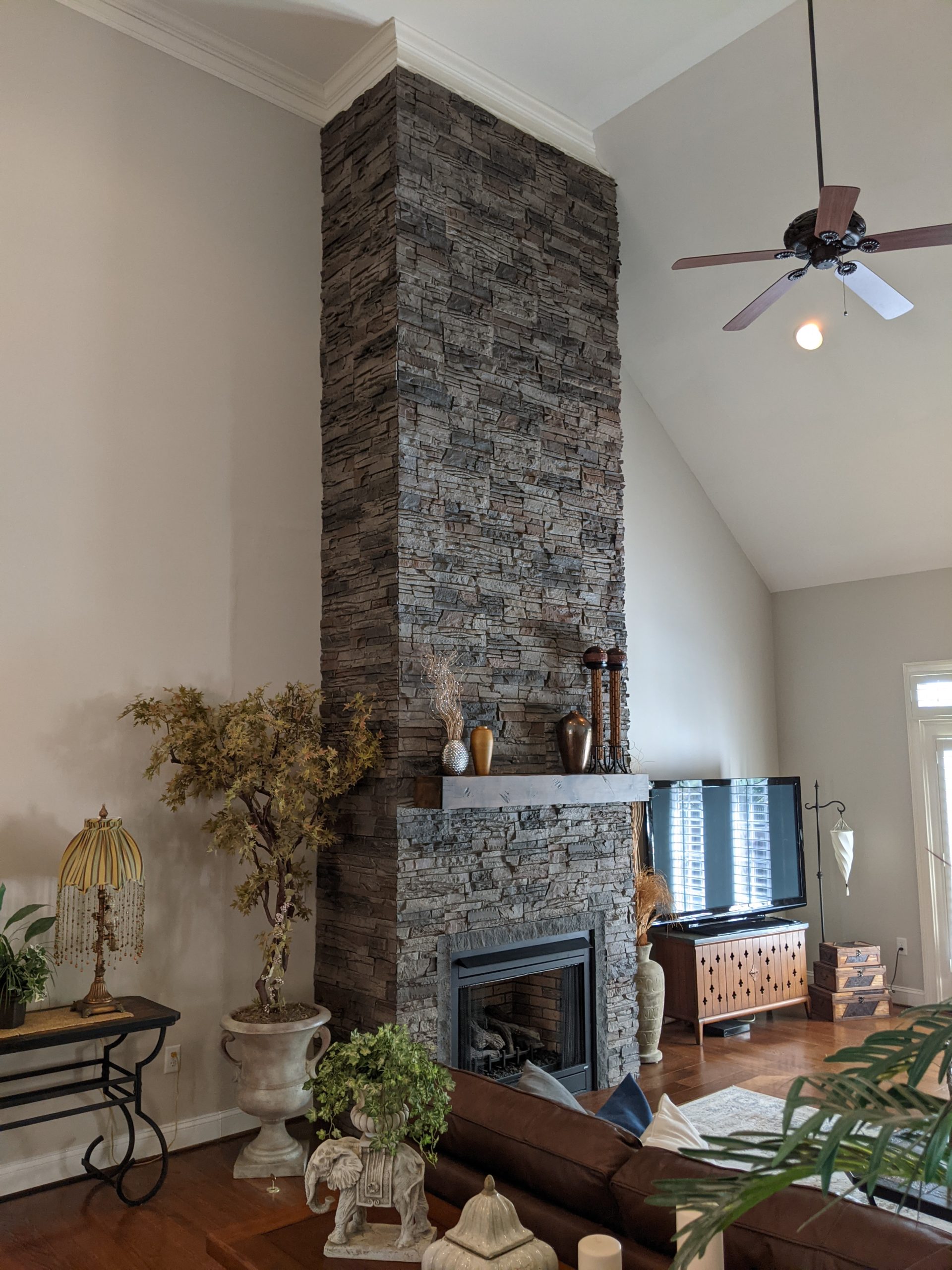 Living Room Designs With Stone Fireplace | Baci Living Room