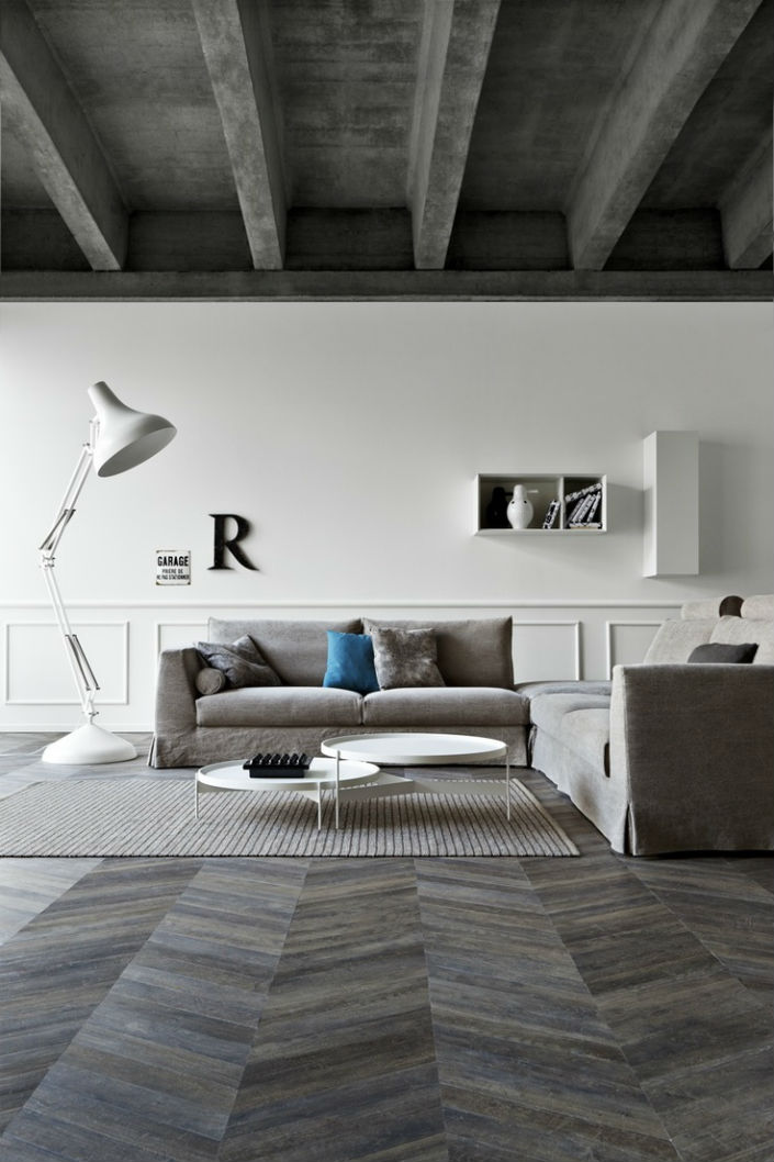Modern floor tiles living room - Hawk Haven