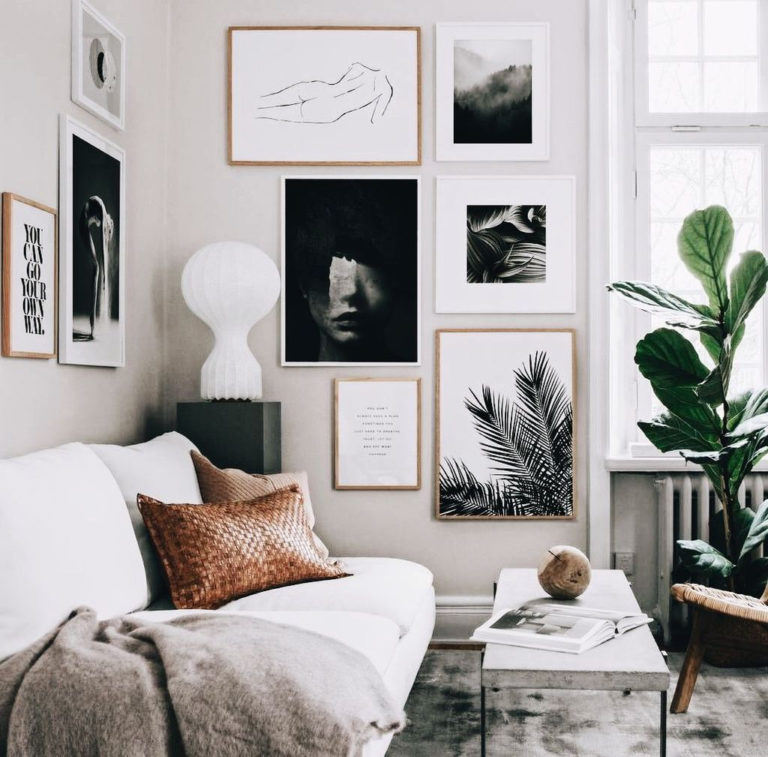 49 Brilliant Living Room Wall Gallery Design Ideas – HOMYSTYLE