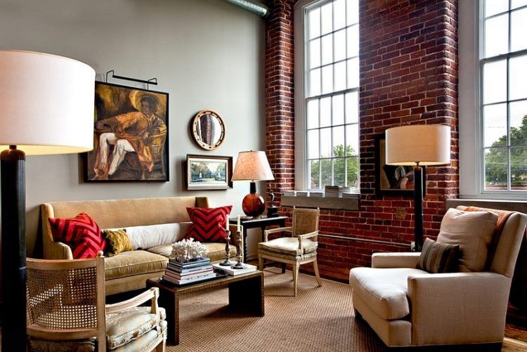 20 Exposed Brick Living Room Ideas - Housely