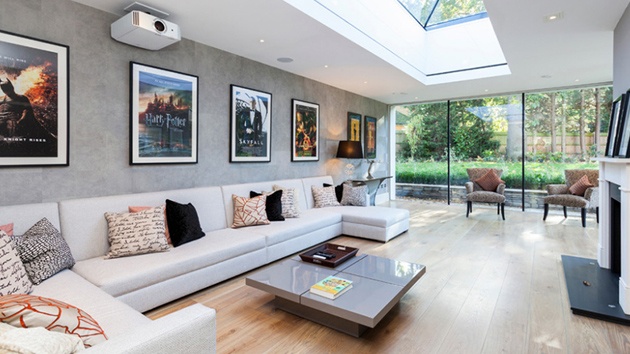 20 Beautiful Living Room Designs With Skylights - Housely