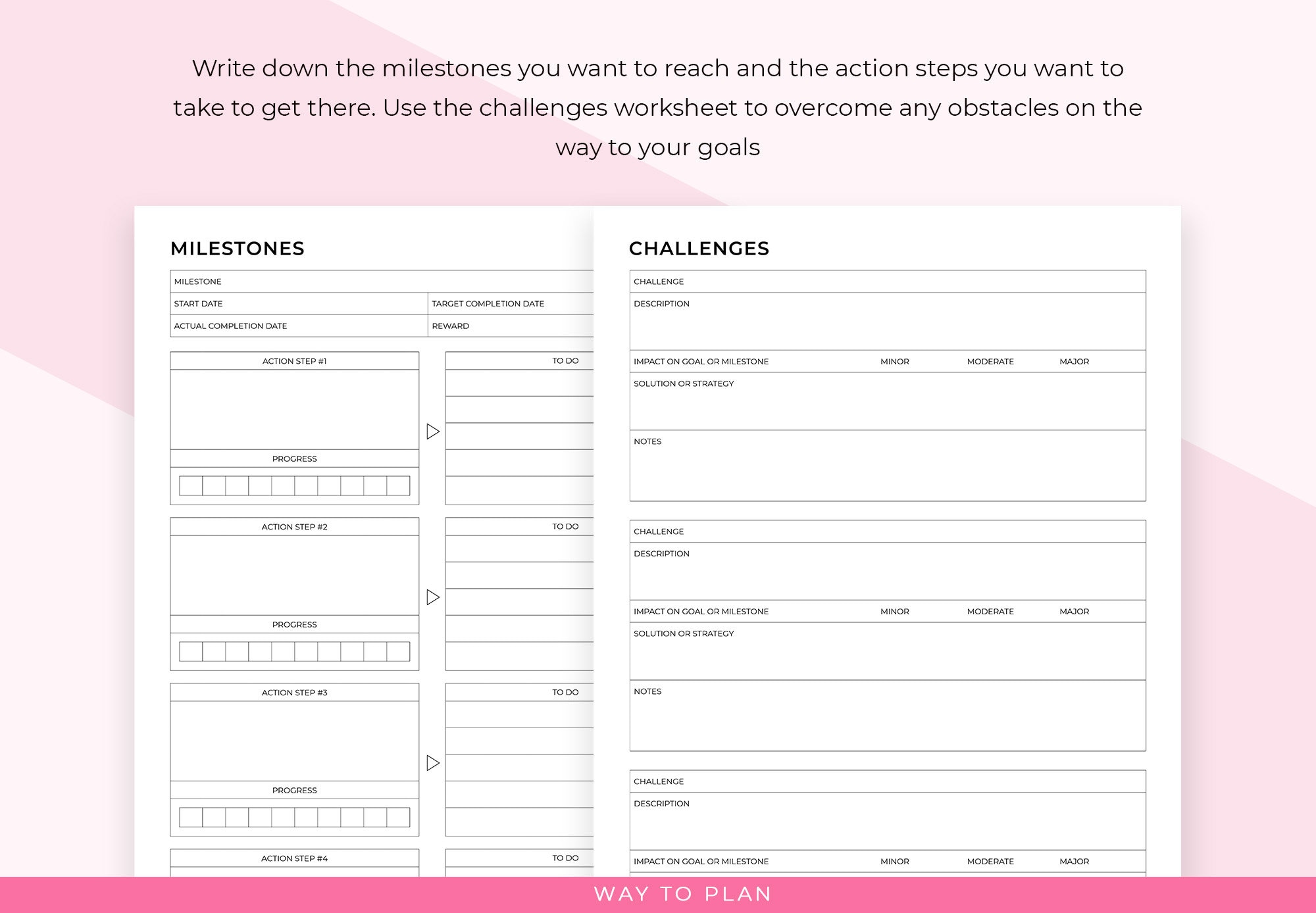 Goal Setting Worksheet, SMART Goal Planner, SMART Goal Worksheet, SMART ...