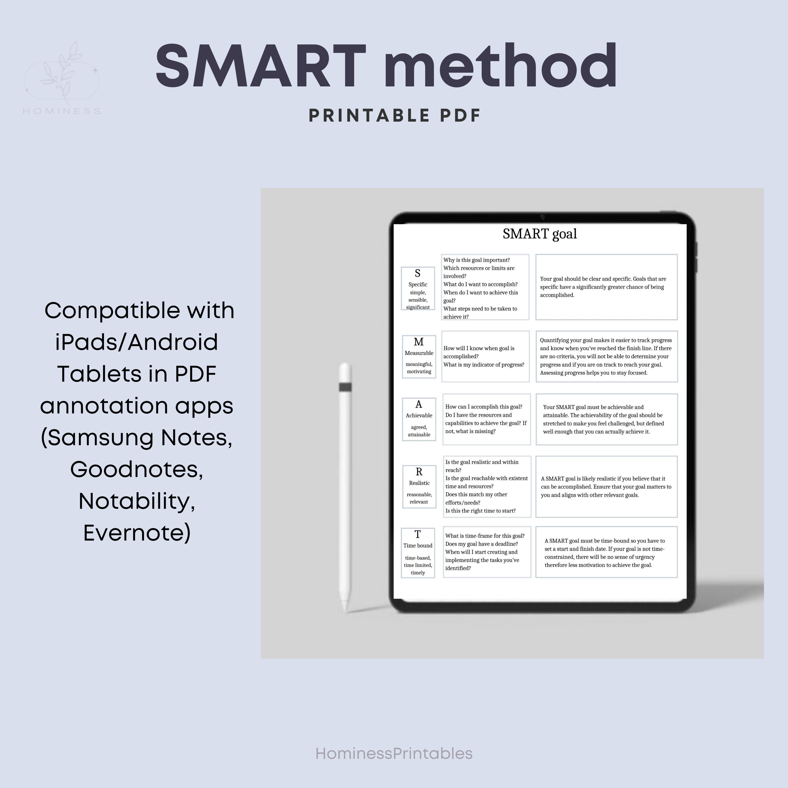 SMART Goals Worksheet. SMART Goal Setting. Smart Goal Template ...