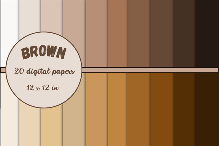 Shades of Brown Color Digital Paper