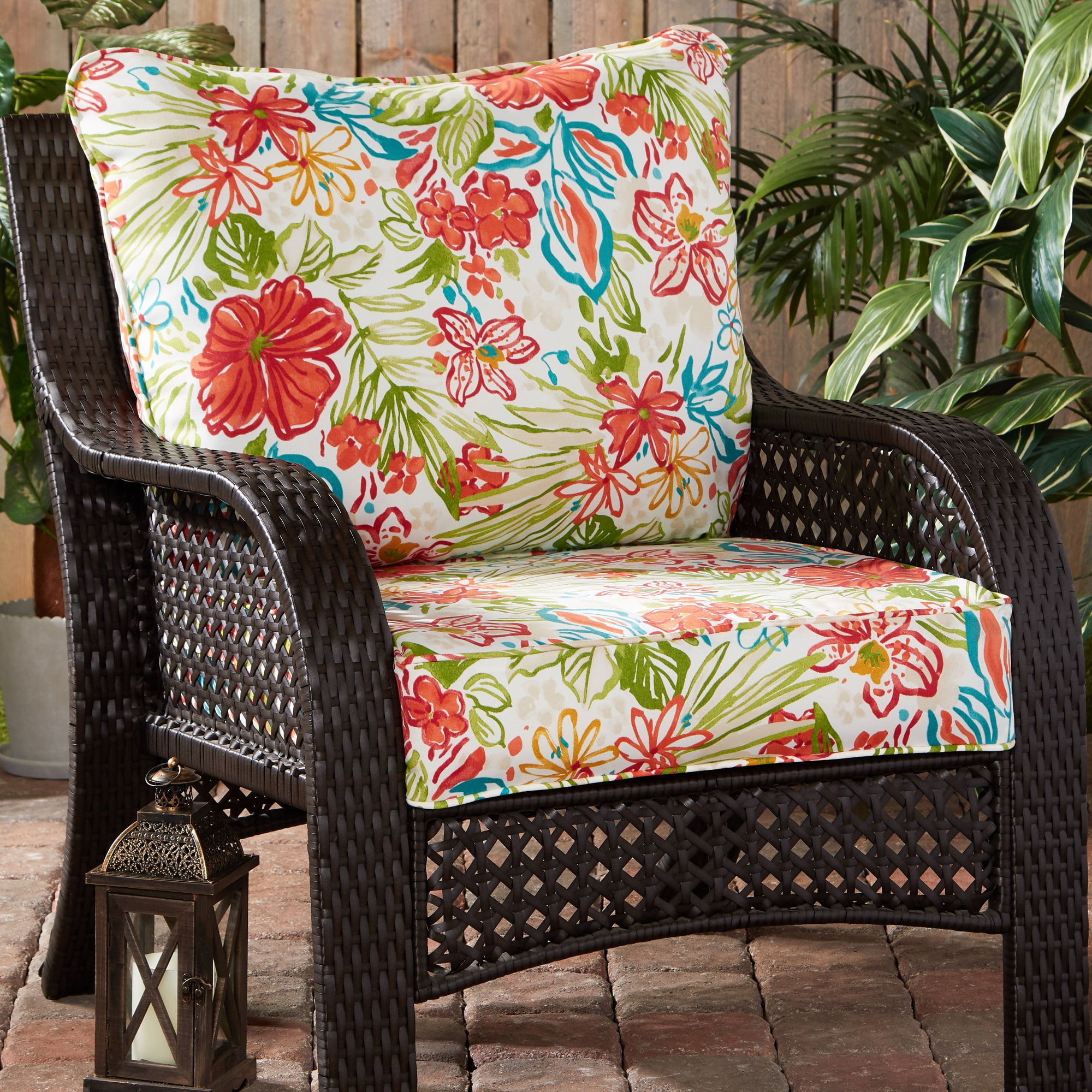 Breeze Floral Outdoor 2-pc Deep Seat Cushion Set - Walmart.com