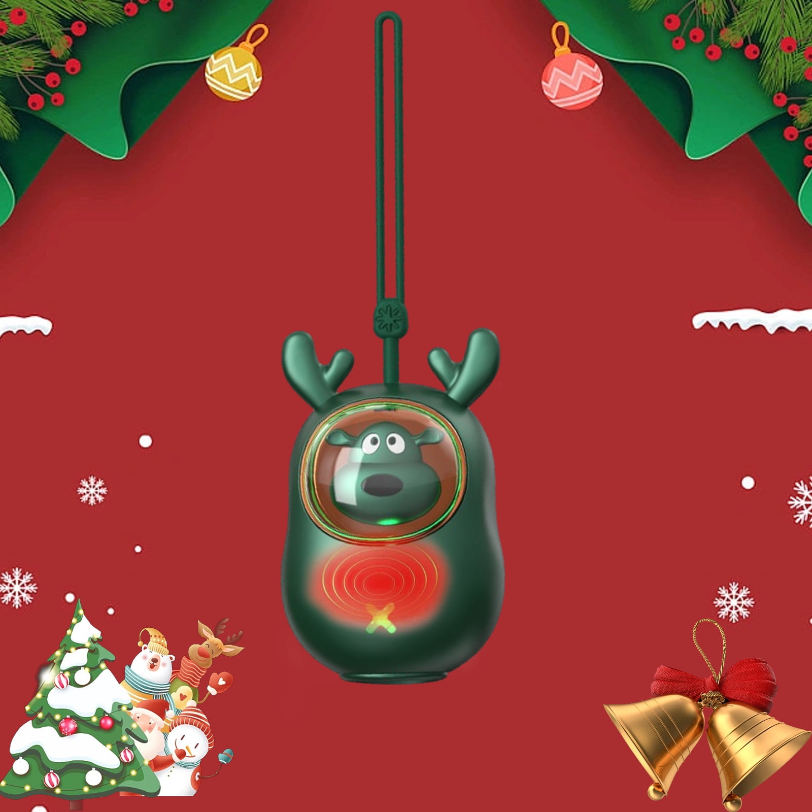 Rechargeable Hand Warmer - Christmas Deer Design, 2-Temp Settings (45°C ...