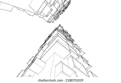 Modern Building Architectural Background Vector Illustration Stock ...