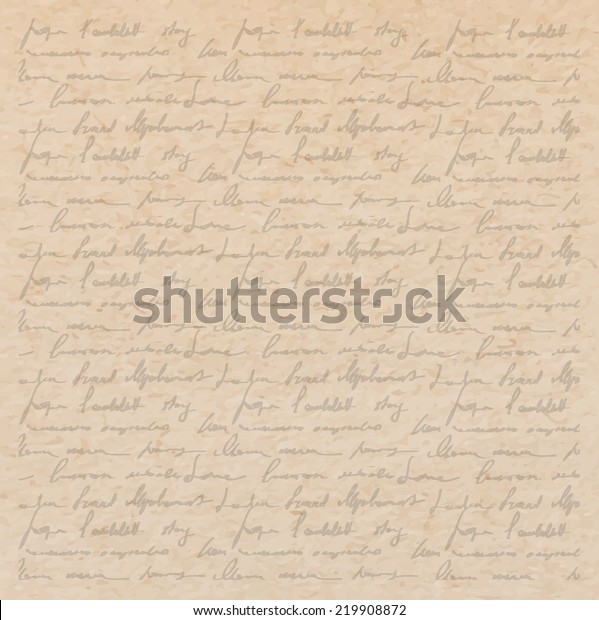 Vintage Old Paper Texture Handwriting Letter Stock Vector (Royalty Free ...