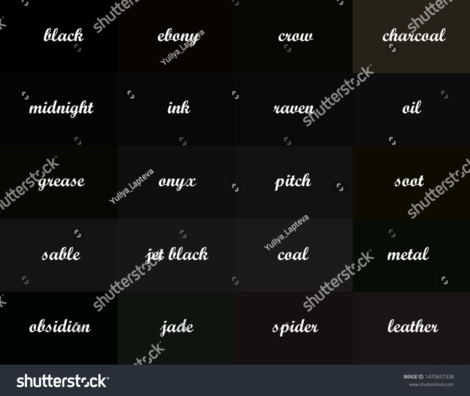 134 Shades Of Black Color With Names, Hex, RGB, CMYK Codes, 58% OFF