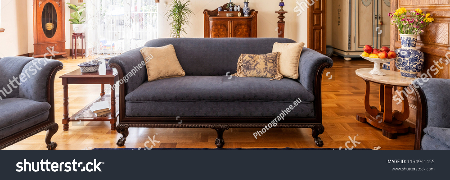 Stylish Living Room Interior Antique Furniture Stock Photo 1194941455 ...