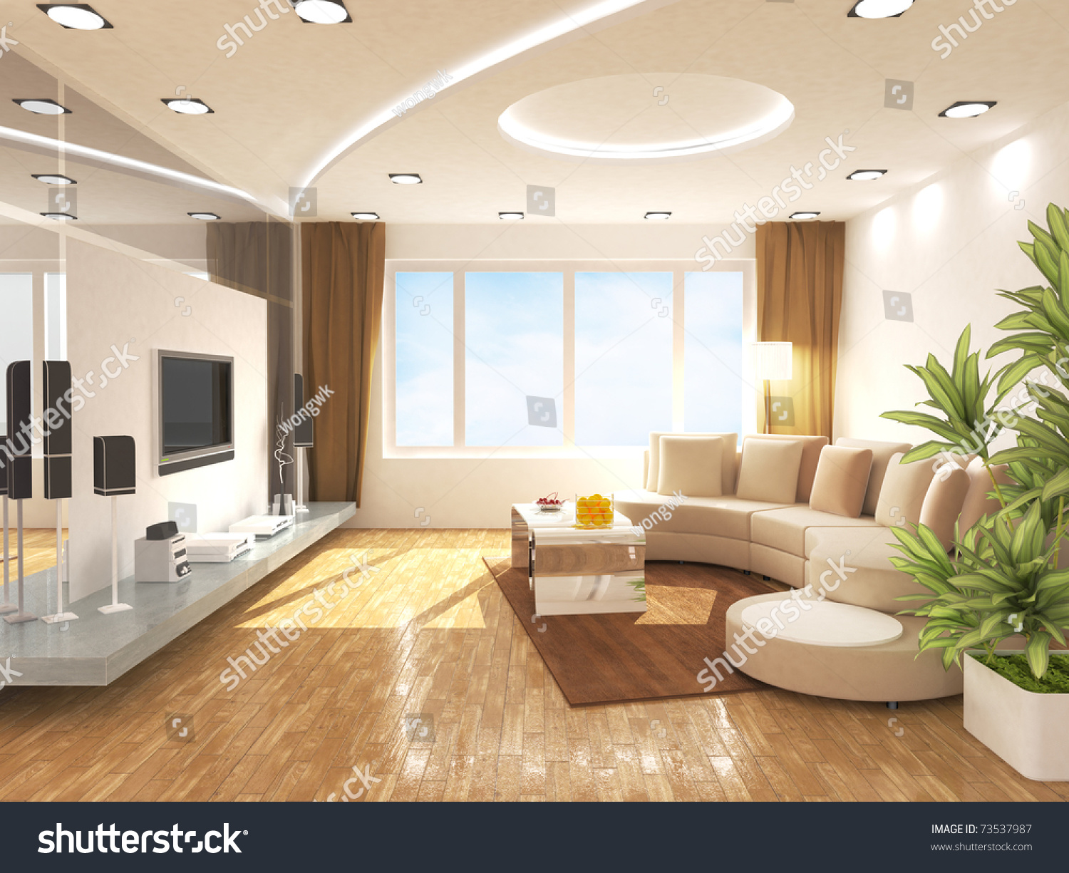 Living Room Stock Photo 73537987 : Shutterstock