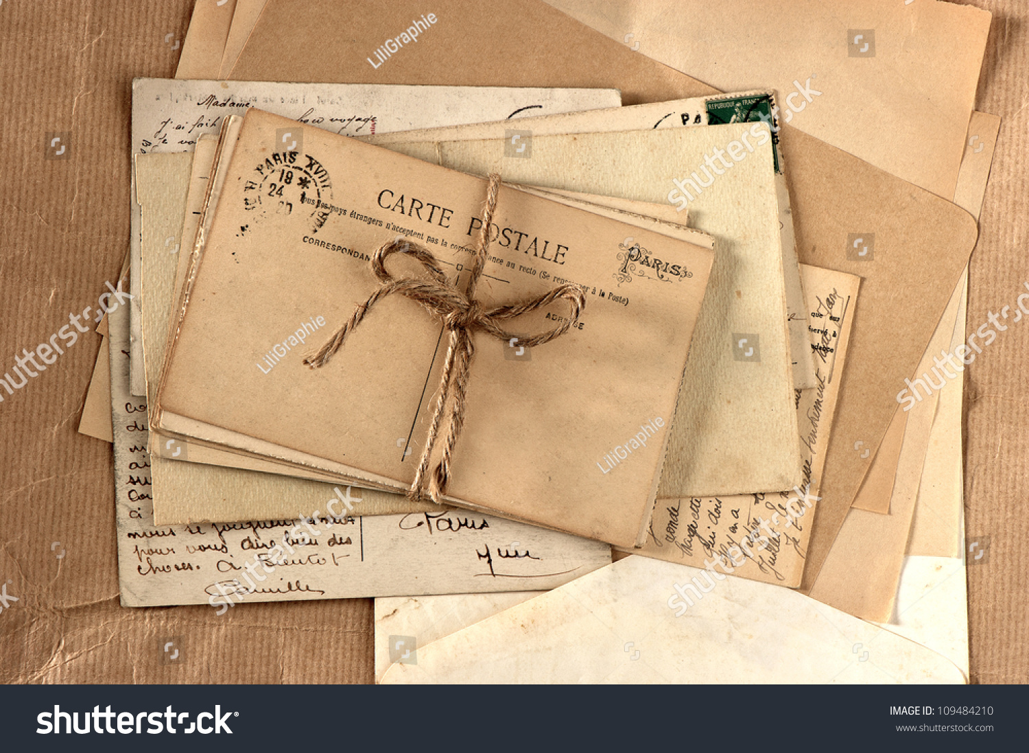 614,778 Vintage letter background Stock Photos, Images & Photography ...