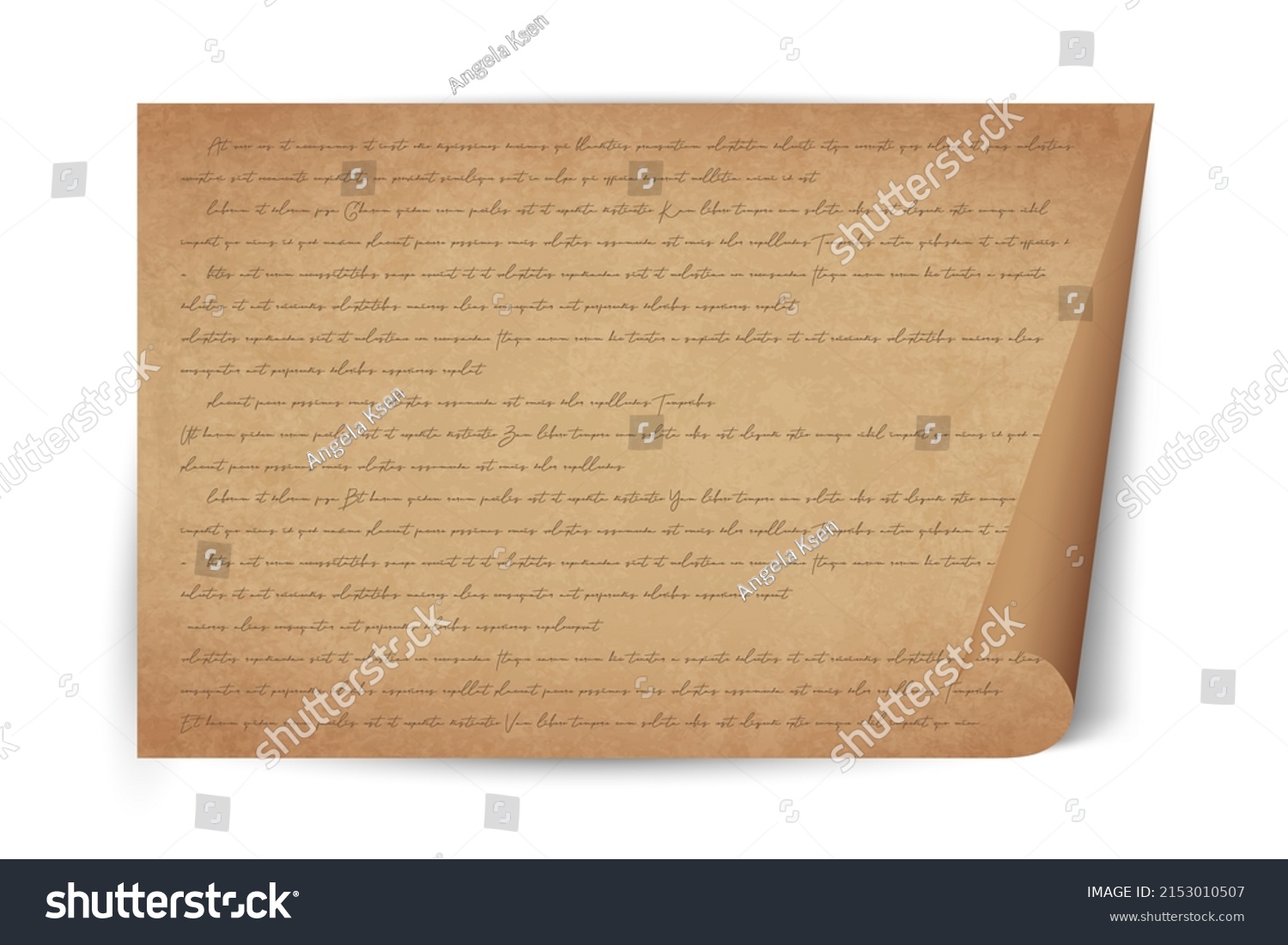 Vintage Old Paper Texture Handwritten Letter Stock Vector (Royalty Free ...