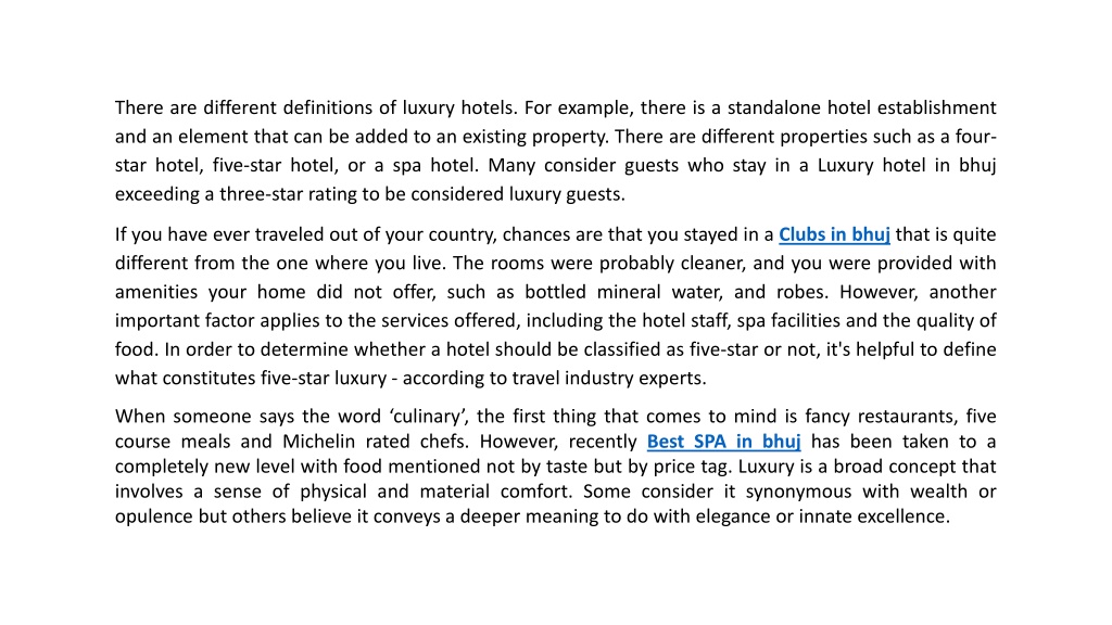 PPT - What defines a luxury hotel PowerPoint Presentation, free ...