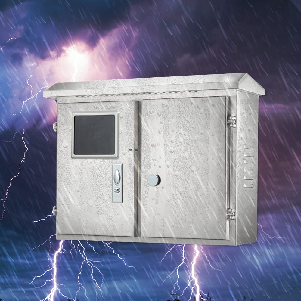 Buy Laaioo Stainless Steel Outdoor Electrical Box，23.62'' x 19.68'' x 8 ...