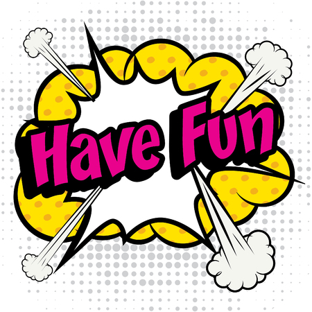 Pop art comics icon have fun text:: موقع تصميمي