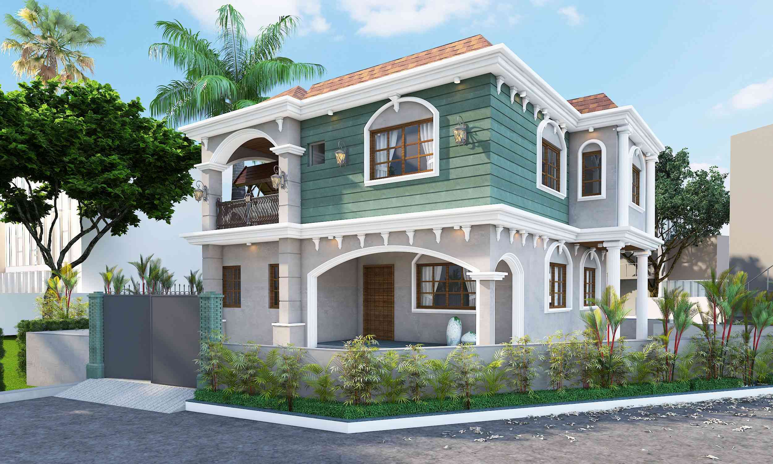 Bungalow Front Elevation by Sampada | KreateCube