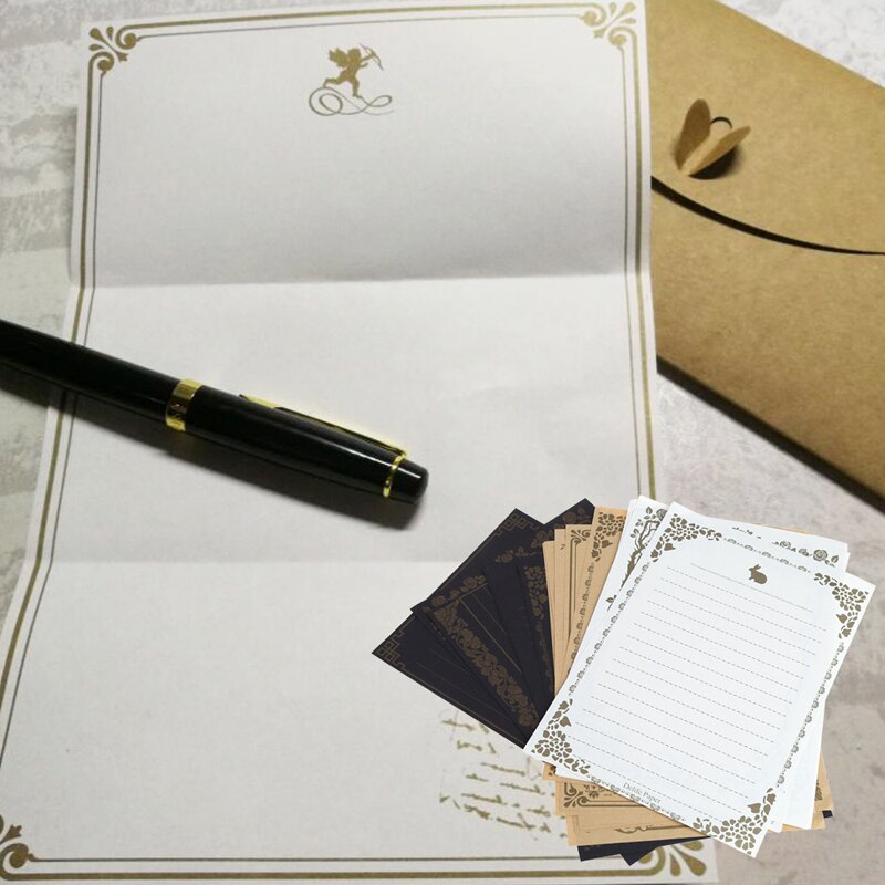 8 Vellen Vintage Retro Schrijven Briefpapier Papie... – Grandado