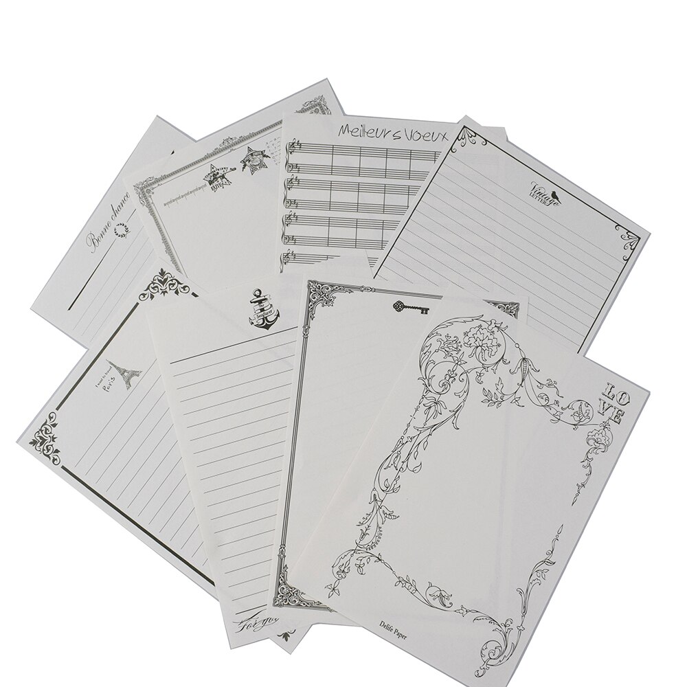 8 Stuks Vintage Briefpapier Romantische Liefde Bri... – Grandado