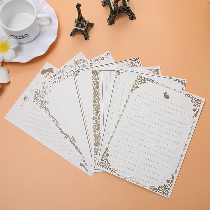 8 Vellen Vintage Retro Schrijven Briefpapier Papie... – Grandado