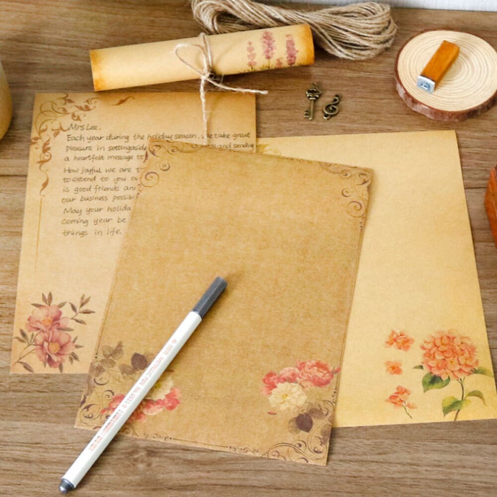 8Sheets/Pack Retro Vintage Brief Papers Retro Roma... – Grandado