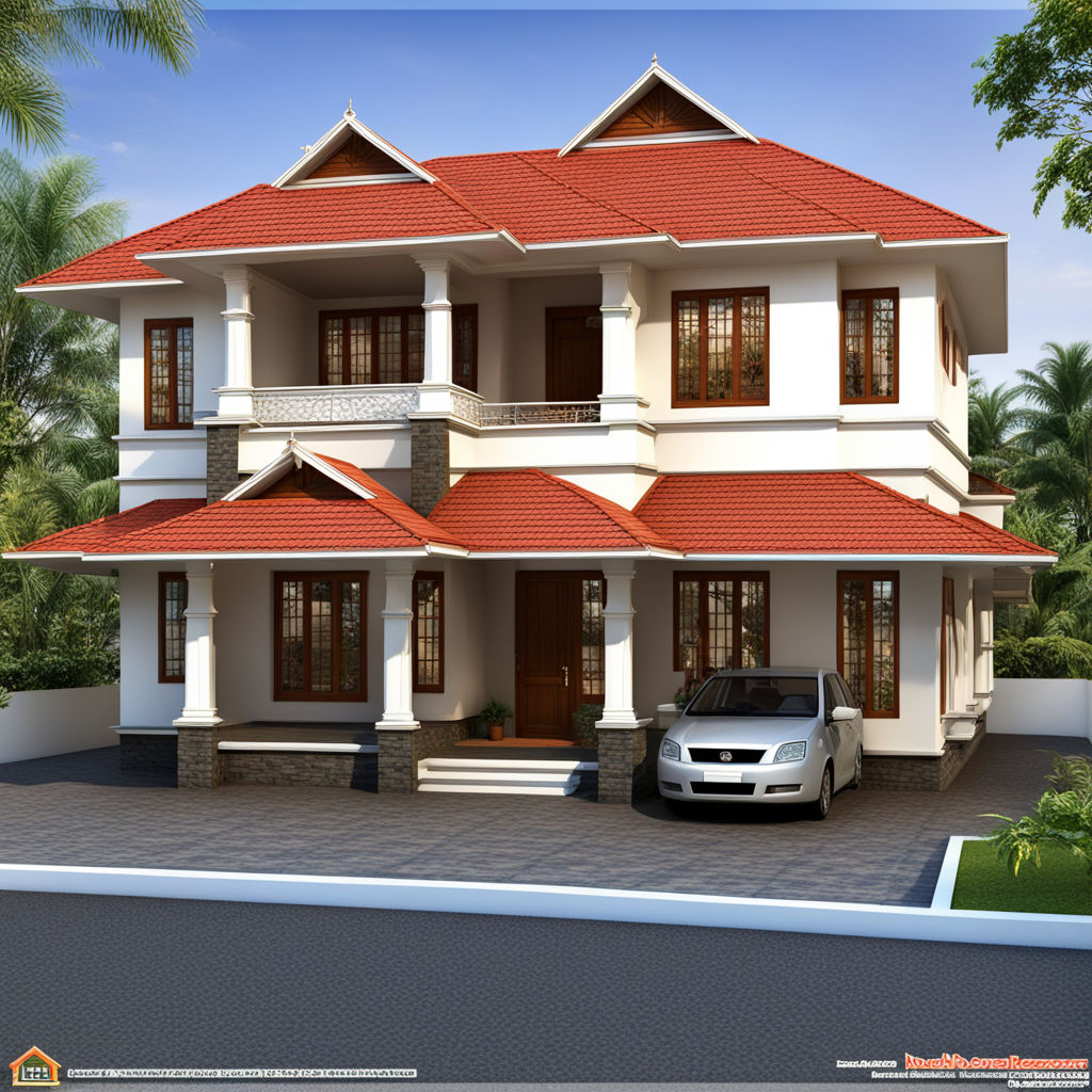 Traditional home exterior design Kerala style by NEO C J - Playground