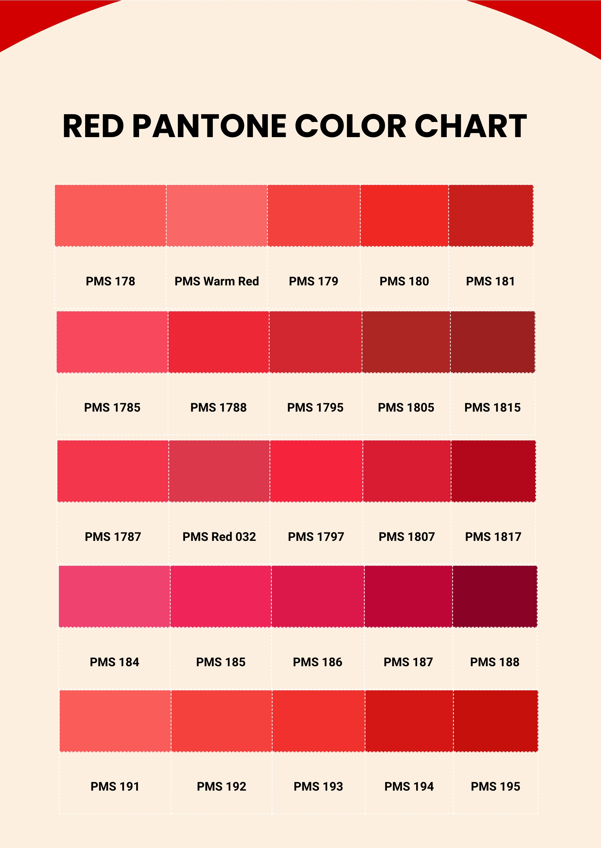 Red Pantone Color Chart in Illustrator, PDF - Download | Template.net