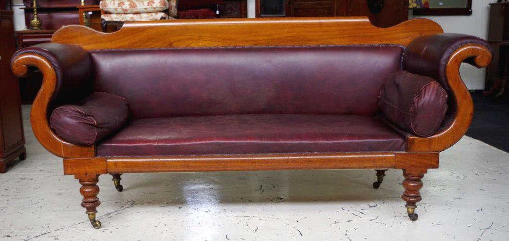 Antique Leather Sofa - 216cm Wide - Seating - Lounges, Settees and ...