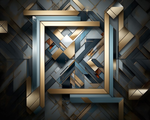 Premium AI Image | Abstract geometric volumetric background banner ...