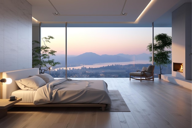 Premium AI Image | AI Modern Luxury Master Bedroom Design