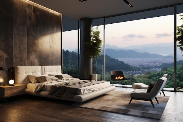 Premium AI Image | AI Modern Luxury Master Bedroom Design
