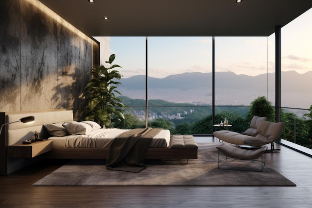 Premium AI Image | AI Modern Luxury Master Bedroom Design